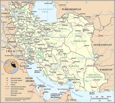 پوستر دیواری نقشه ایران