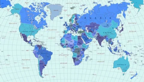 پوستر کاغذ دیواری نقشه