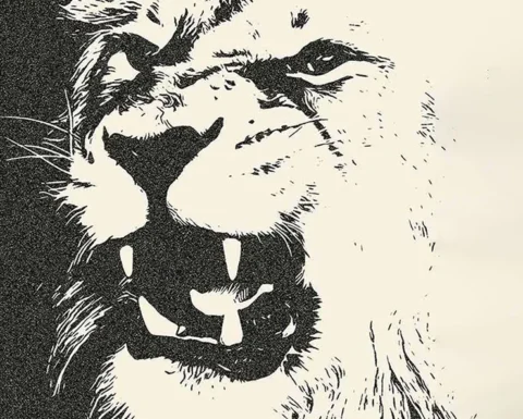 کاغذ دیواری طرح شیر