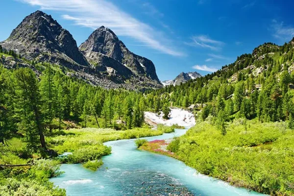 کاغذ دیواری سه بعدی منظره رودخانه - Image 2