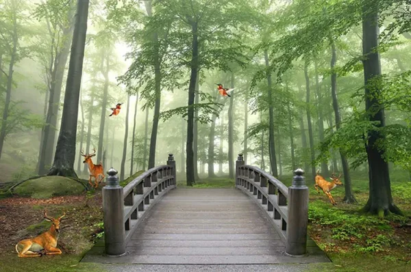 پوستر دیواری جنگل سه بعدی - Image 2