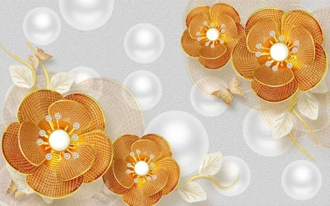 پوسترکاغذدیواری گلهای سورنی