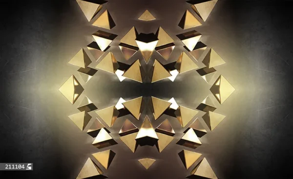 پوستر سه بعدی اشکال هندسی طرح مثلث ها - Image 2