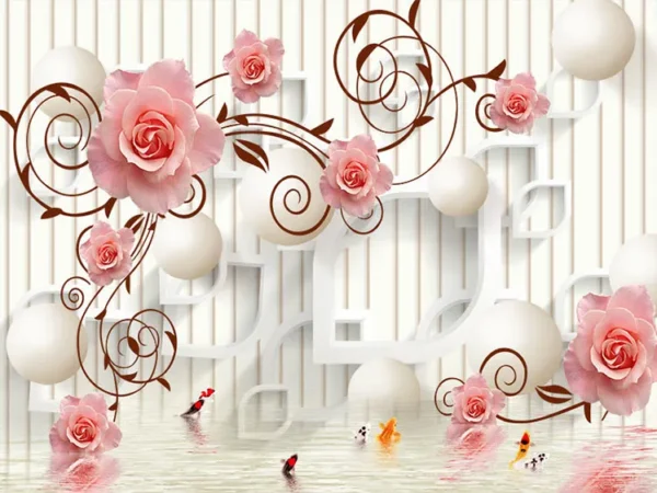 کاغذ دیواری سه بعدی راه راه برجسته - Image 2