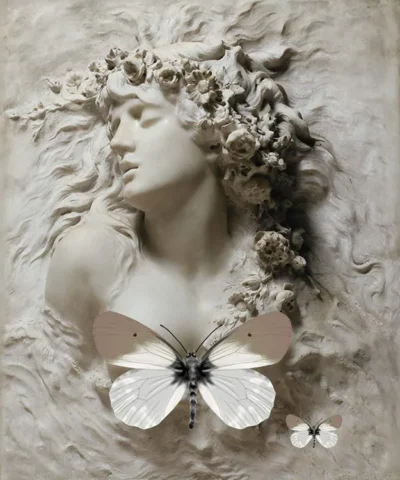 پوستر دیواری مجسمه طرح زیبای خفته