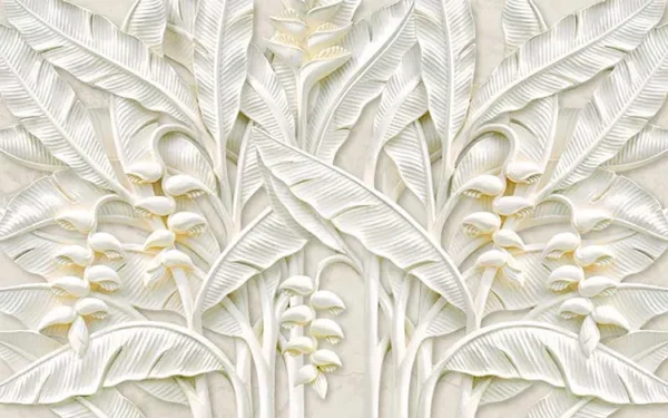 کاغذ دیواری سه بعدی پشت تلویزیون طرح برجسته - Image 2
