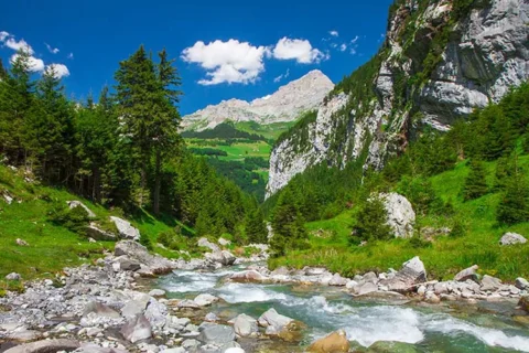 پوستر کاغذ دیواری رودخانه سنگی