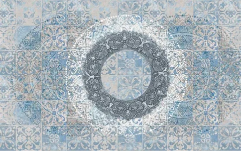 پوستر سه بعدی پتینه طرح گل شمسه