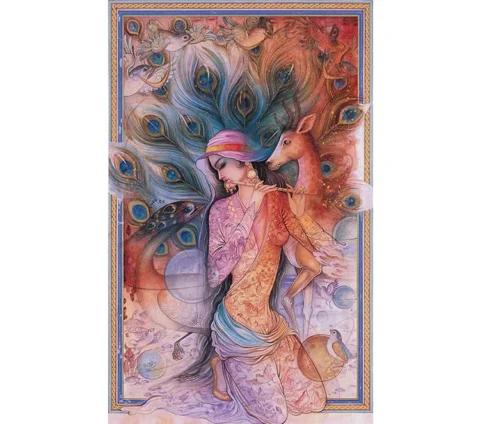 بوم کنواس طرح دختر و آهو
