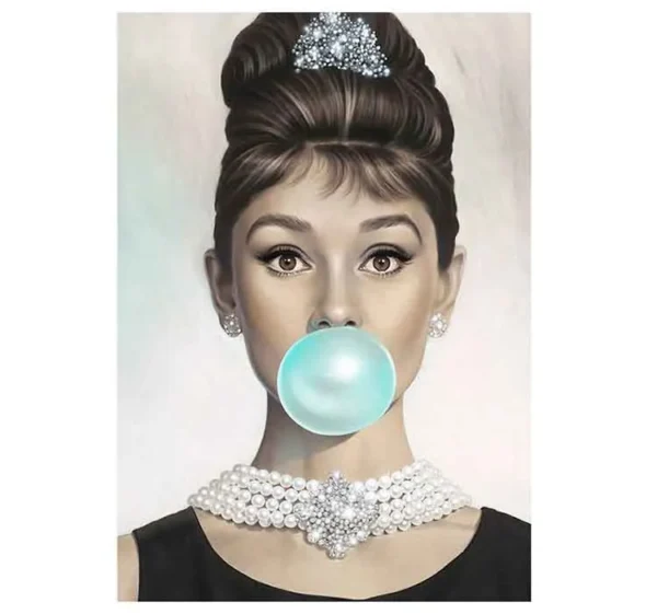 بوم کنواس چهره آدری هپبورن - Image 2
