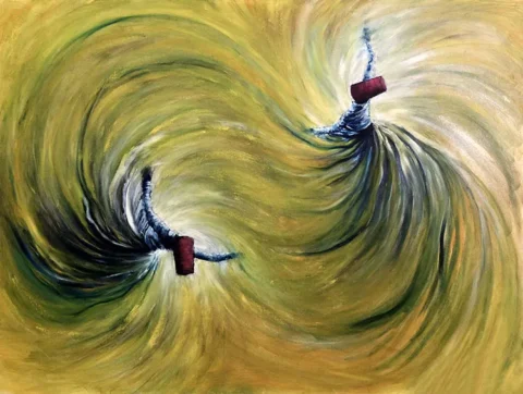 تابلو کنواس هنری طرح رقص سماع