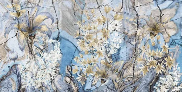 پوستر دیواری گلهای رنگ روغنی - Image 2