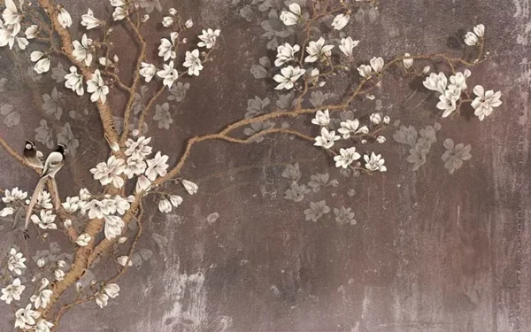 کاغذ دیواری سه بعدی طرح بلبل - Image 2