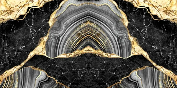 پوستر دیواری طرح سنگ مرمر سیاه - Image 2