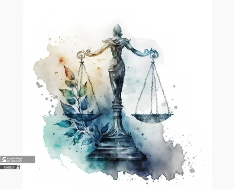 پوستر دیواری ترازوی عدالت